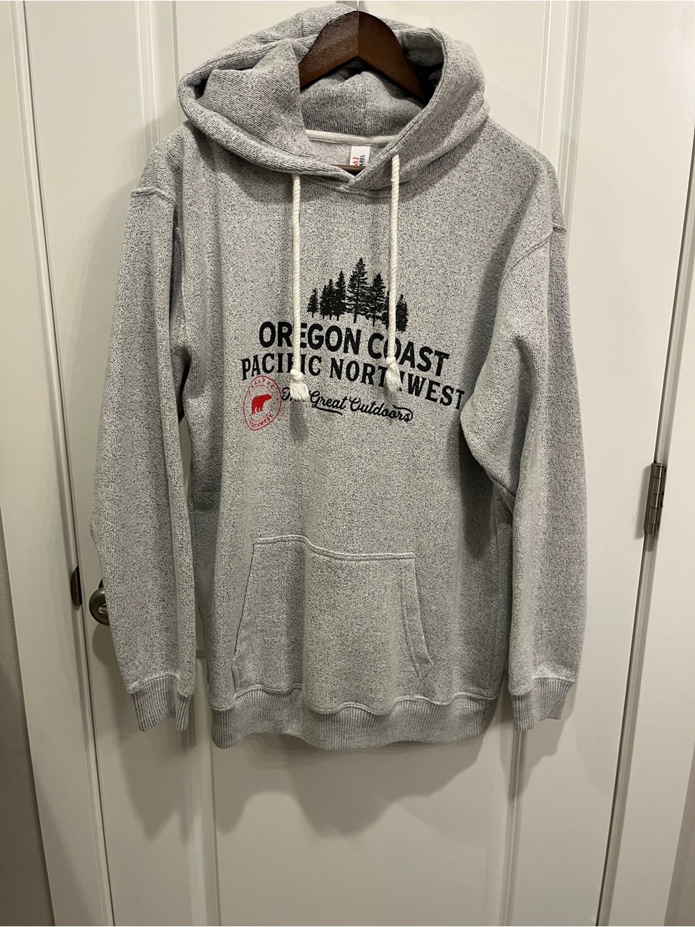 🌲 New Oregon Coast Pacific Northwest PNW Grey Hoodie Large